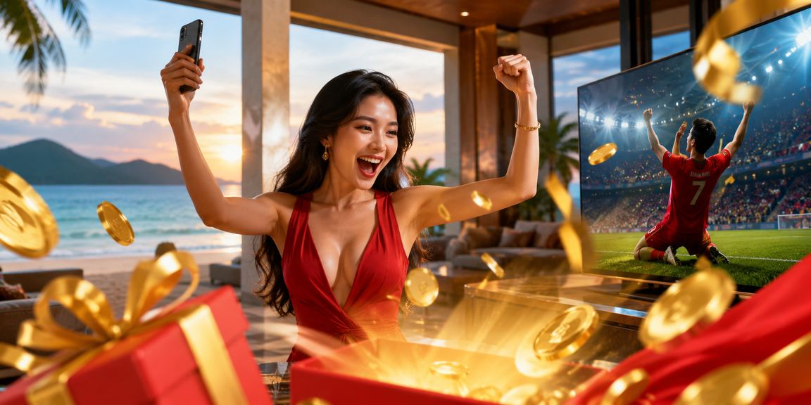 Thành viên VIP tại Côn Đảo dùng ứng dụng 3300 trên bãi biển buổi chiều