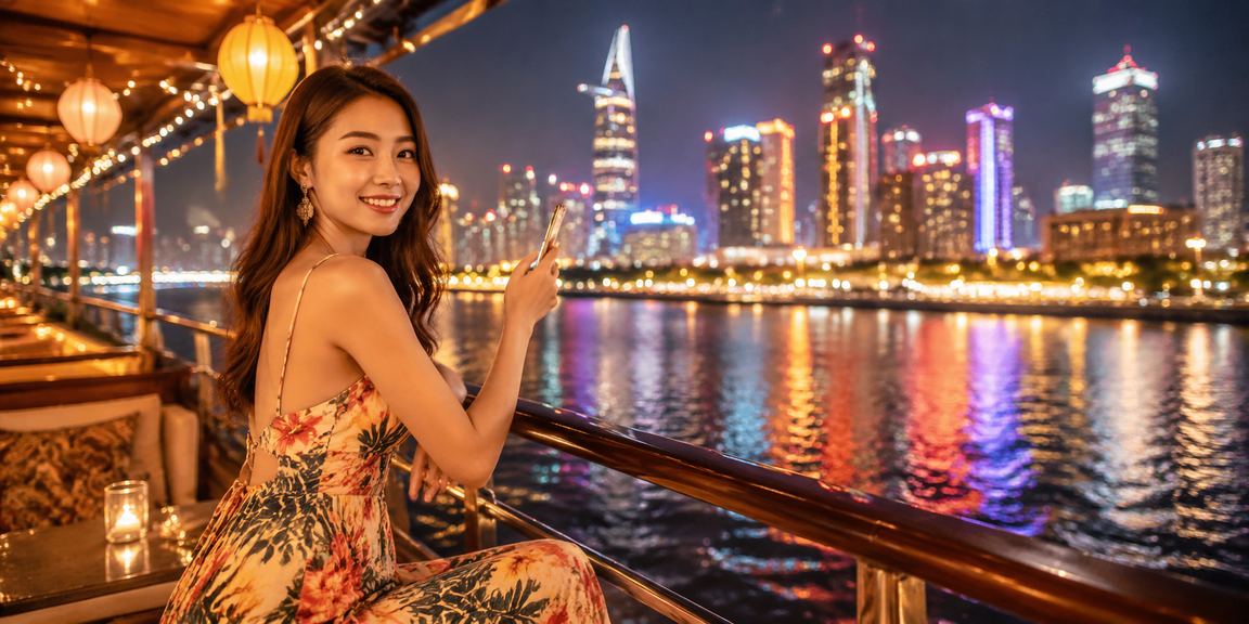 Người dùng TP. Hồ Chí Minh đặt cược trực tuyến tại chợ đêm trên điện thoại