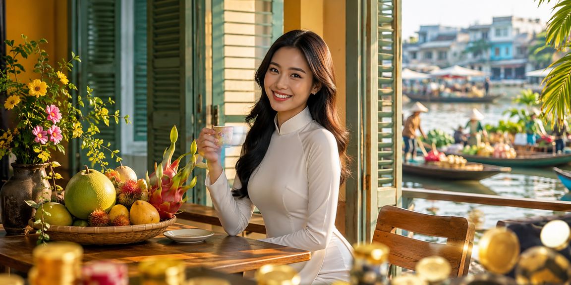 Người dùng miền Tây xem kèo bóng đá tại quán cà phê bên sông Mekong